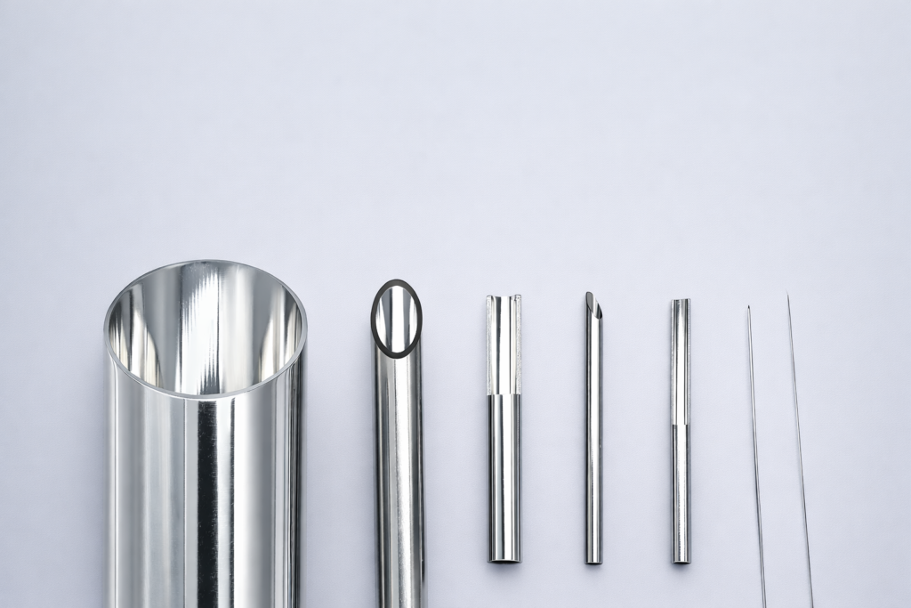 粗细钢管浅灰色背景